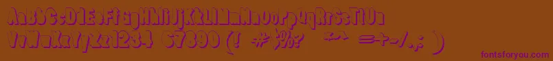 WhiteFree Font – Purple Fonts on Brown Background