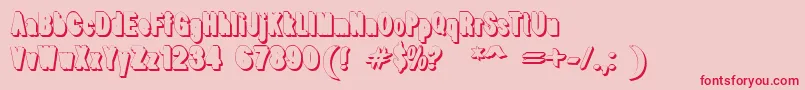 WhiteFree Font – Red Fonts on Pink Background
