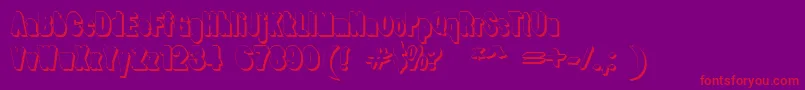Шрифт WhiteFree – красные шрифты на фиолетовом фоне