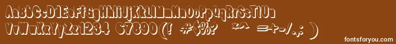 WhiteFree Font – White Fonts on Brown Background