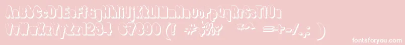 WhiteFree Font – White Fonts on Pink Background