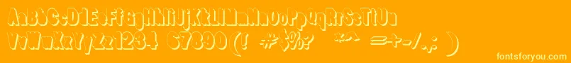 WhiteFree Font – Yellow Fonts on Orange Background