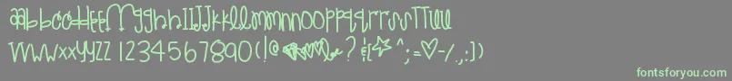 Шрифт Littletealsue – зелёные шрифты на сером фоне
