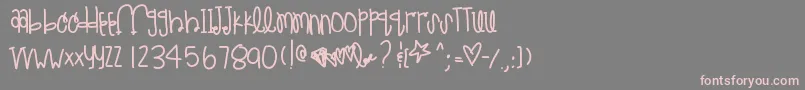 Littletealsue Font – Pink Fonts on Gray Background