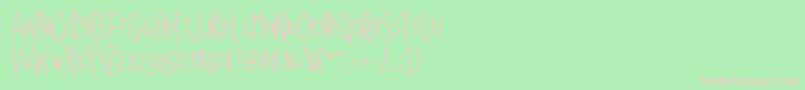 Apparitions-fontti – vaaleanpunaiset fontit vihreällä taustalla