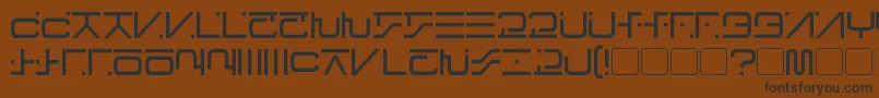 フォントVisitorScript – 黒い文字が茶色の背景にあります