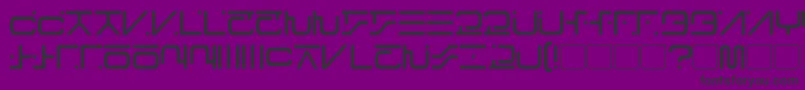 フォントVisitorScript – 紫の背景に黒い文字