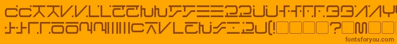 VisitorScriptフォントについての詳細 フォントVisitorScript – オレンジの背景に茶色のフォント