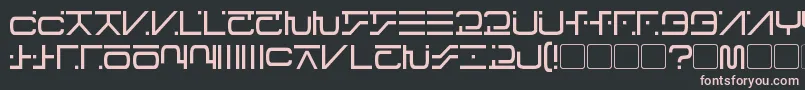 フォントVisitorScript – 黒い背景にピンクのフォント
