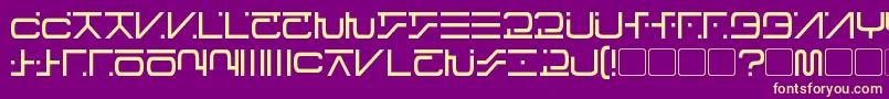VisitorScriptフォントについての詳細 フォントVisitorScript – 紫の背景に黄色のフォント