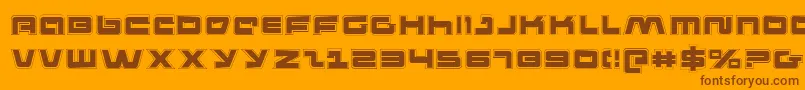 フォントPulseRifleAcademy – オレンジの背景に茶色のフォント