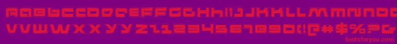 PulseRifleAcademy Font – Red Fonts on Purple Background