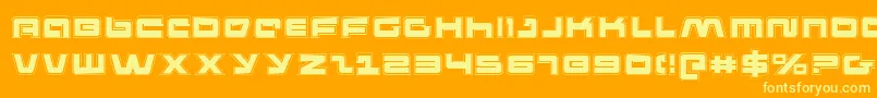 PulseRifleAcademy Font – Yellow Fonts on Orange Background