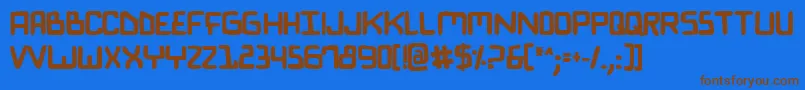 BionicComicBold Font – Brown Fonts on Blue Background