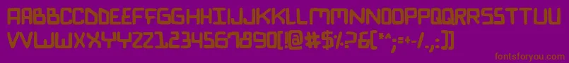 BionicComicBold Font – Brown Fonts on Purple Background