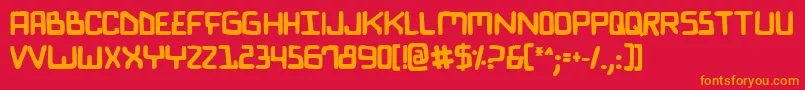 BionicComicBold Font – Orange Fonts on Red Background