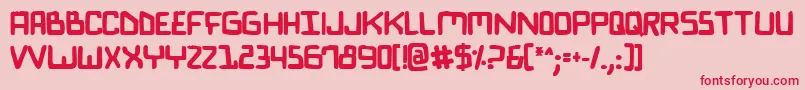 BionicComicBold Font – Red Fonts on Pink Background