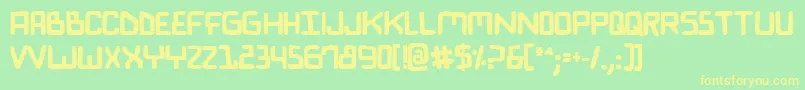 BionicComicBold Font – Yellow Fonts on Green Background