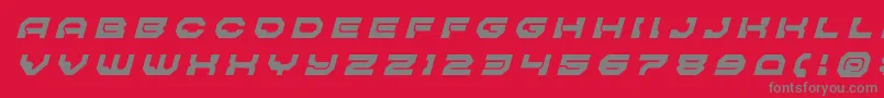 Pulsarclasssolidtitleital Font – Gray Fonts on Red Background