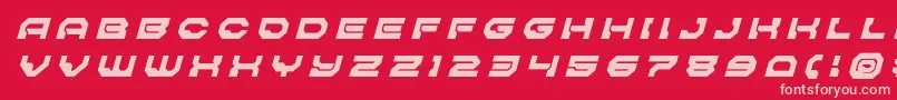 Pulsarclasssolidtitleital-fontti – vaaleanpunaiset fontit punaisella taustalla