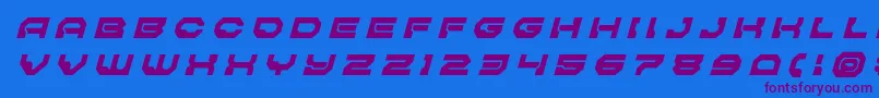 Pulsarclasssolidtitleital Font – Purple Fonts on Blue Background