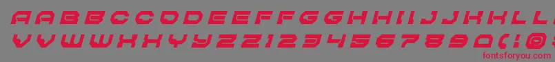 Pulsarclasssolidtitleital-Schriftart – Rote Schriften auf grauem Hintergrund