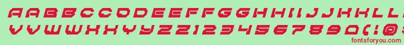 Więcej informacji o czcionce Pulsarclasssolidtitleital Czcionka Pulsarclasssolidtitleital – czerwone czcionki na zielonym tle