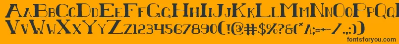 Шрифт ChardinDoihle – чёрные шрифты на оранжевом фоне