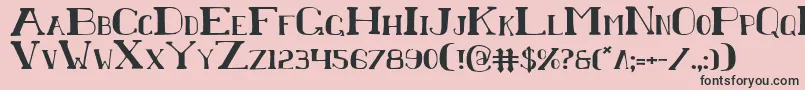 フォントChardinDoihle – ピンクの背景に黒い文字