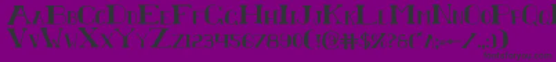 フォントChardinDoihle – 紫の背景に黒い文字