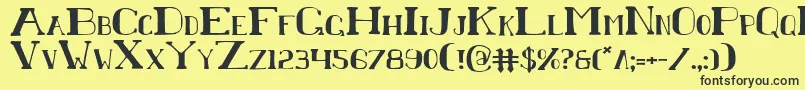 ChardinDoihle Font – Black Fonts on Yellow Background