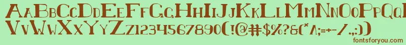 ChardinDoihle Font – Brown Fonts on Green Background