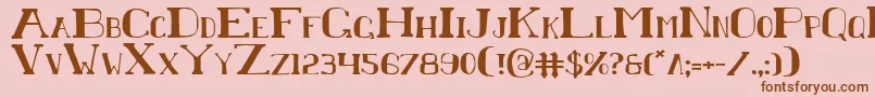 ChardinDoihle Font – Brown Fonts on Pink Background