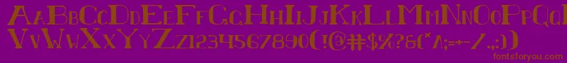 Шрифт ChardinDoihle – коричневые шрифты на фиолетовом фоне