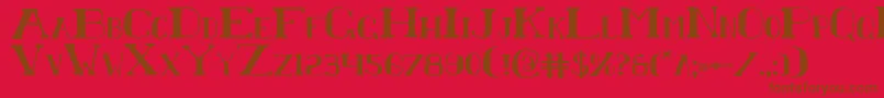 ChardinDoihle-fontti – ruskeat fontit punaisella taustalla