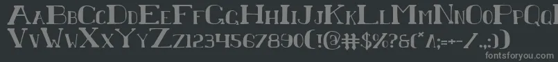 フォントChardinDoihle – 黒い背景に灰色の文字