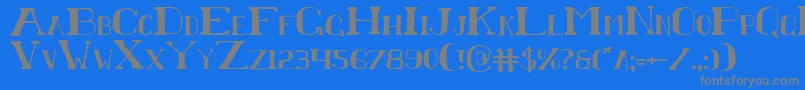 ChardinDoihle Font – Gray Fonts on Blue Background