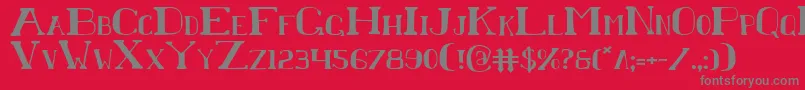 ChardinDoihle Font – Gray Fonts on Red Background