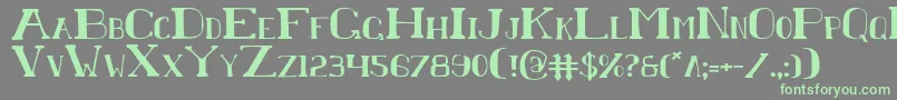 ChardinDoihle Font – Green Fonts on Gray Background