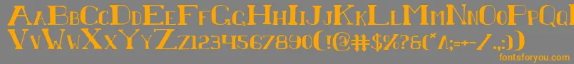 ChardinDoihle-fontti – oranssit fontit harmaalla taustalla