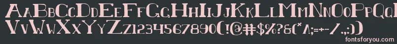 Шрифт ChardinDoihle – розовые шрифты на чёрном фоне