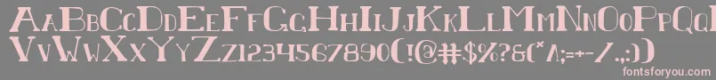 ChardinDoihle-Schriftart – Rosa Schriften auf grauem Hintergrund