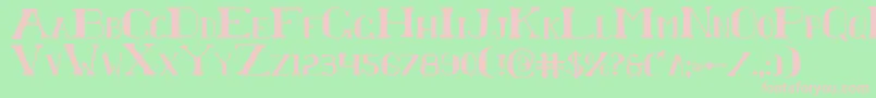 Шрифт ChardinDoihle – розовые шрифты на зелёном фоне