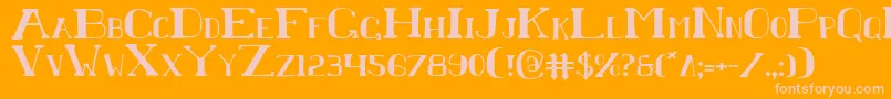 ChardinDoihle Font – Pink Fonts on Orange Background