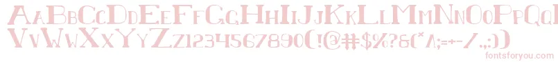 ChardinDoihle-Schriftart – Rosa Schriften auf weißem Hintergrund