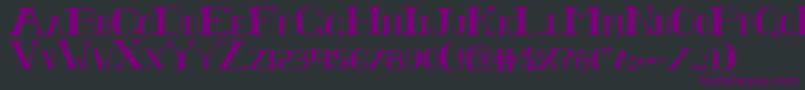 Шрифт ChardinDoihle – фиолетовые шрифты на чёрном фоне