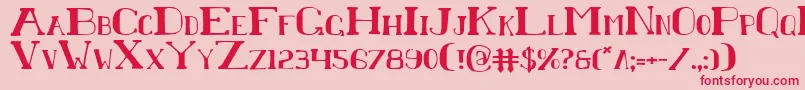 ChardinDoihle-Schriftart – Rote Schriften auf rosa Hintergrund