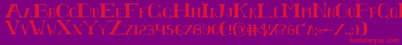 ChardinDoihle Font – Red Fonts on Purple Background