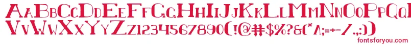 ChardinDoihle Font – Red Fonts on White Background