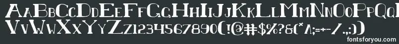 Шрифт ChardinDoihle – белые шрифты на чёрном фоне